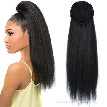Synthetic Hair Ponytails Extension Afro Yaki Drawstring Curly Hair Ponytail Natural Hair